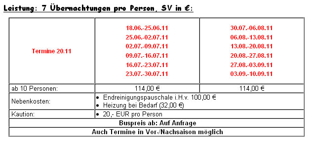 Bild von aktueller Preisliste, altes Verzeichnis