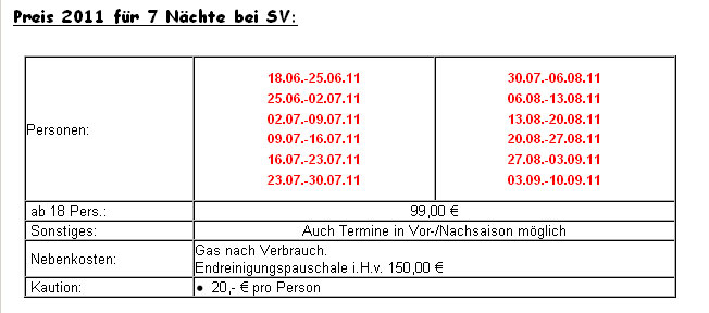 Bild von aktueller Preisliste, altes Verzeichnis