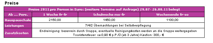 Bild von aktueller Preisliste, altes Verzeichnis