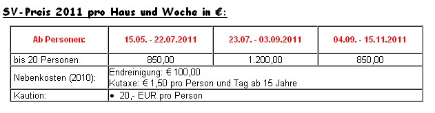 Bild von aktueller Preisliste, altes Verzeichnis