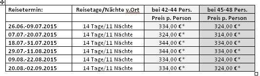 1 tes Bild von aktueller Preisliste, neues Verzeichnis