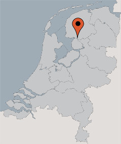 Karte von der Gruppenunterkunft 00310854 Gruppenhaus HET WATER II in Dänemark 8536 VD Oosterzee für Kinderfreizeiten