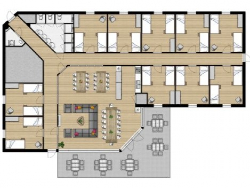 Grundrisse von der Gruppenunterkunft 03313130 Gruppenhaus GASSELTE in D&auml;nemark 9462 Gasselt  f&uuml;r Jugendfreizeiten
