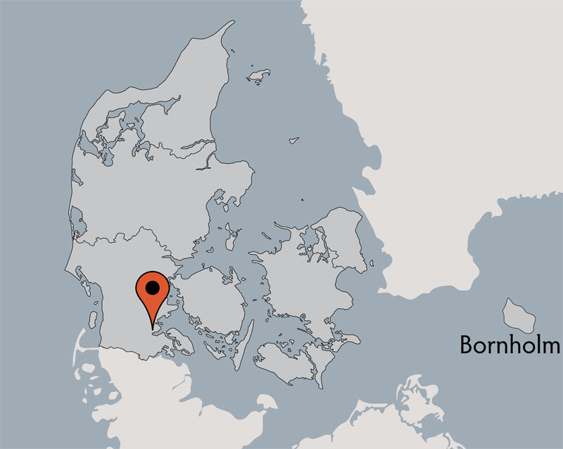 Karte von der Gruppenunterkunft 03453000 ÅBÆK Efterskole in Dänemark 6200 Aabenraa für Kinderfreizeiten