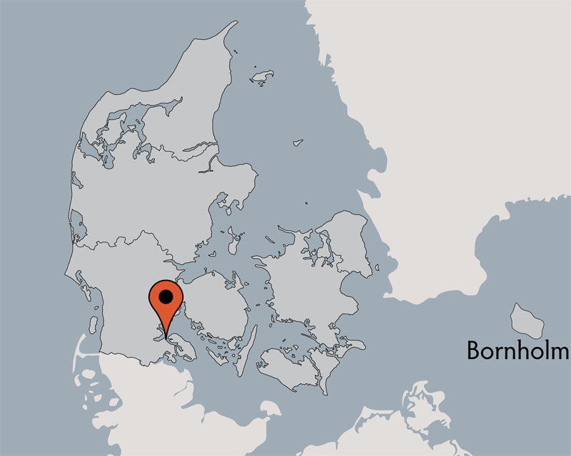 Karte von der Gruppenunterkunft 03453059 Gruppenhaus NALDTANGLEJREN in Dänemark 6200 Aabenraa für Kinderfreizeiten