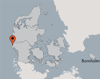 Karte von der Gruppenunterkunft 03453082 Gruppenhaus VARDEBORG in Dänemark 6840 Oksboel für Kinderfreizeiten