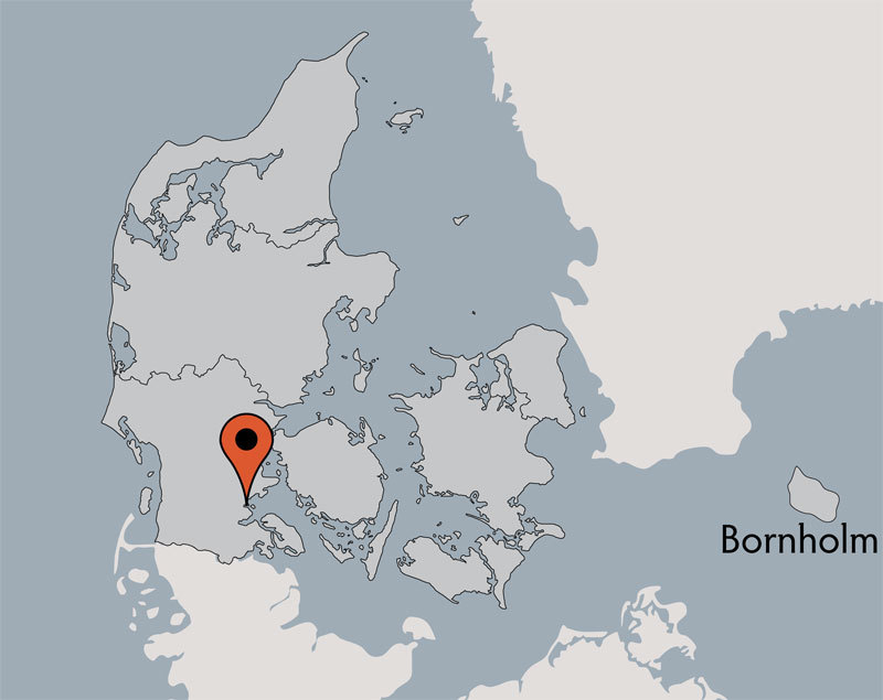 Karte von der Gruppenunterkunft 03453109 Gruppenhaus FREDERIKSHØJ in Dänemark 6200 Aabenraa für Kinderfreizeiten