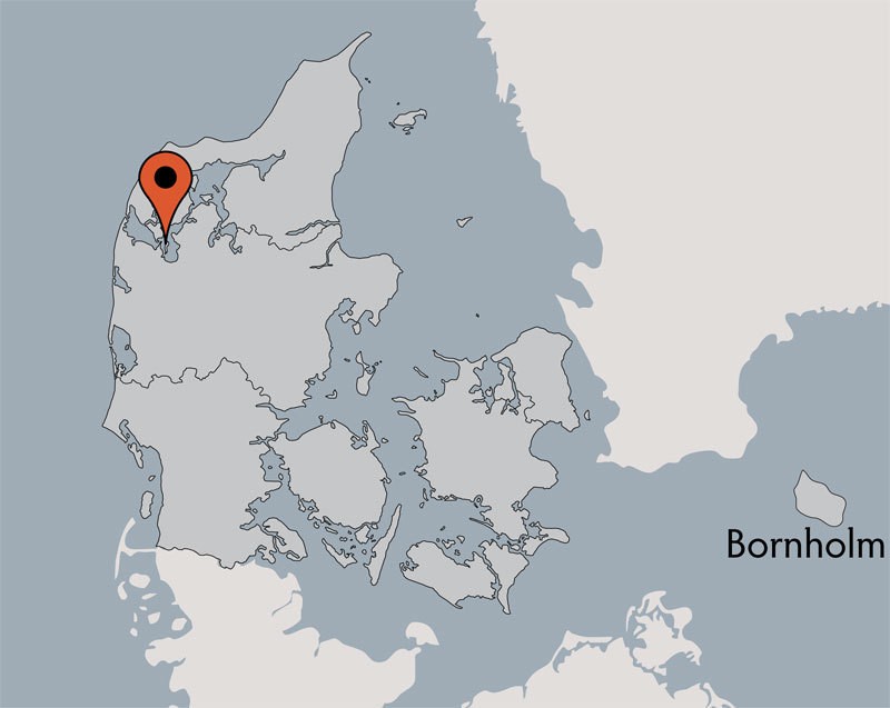 Karte von der Gruppenunterkunft 03453114 Gruppenhaus FIRBJERGSANDE in Dänemark 7600 Struer für Kinderfreizeiten