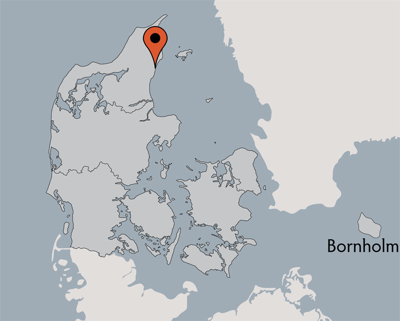 Karte von der Gruppenunterkunft 03453122 Gruppenhaus SOLSBÆKHYTTEN in Dänemark 9300 Saeby für Kinderfreizeiten