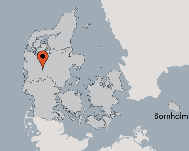Karte von der Gruppenunterkunft 03453144 Ferienhaus  HOEGILD in Dänemark 7400 Herning-Hoegild für Kinderfreizeiten