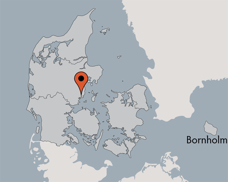 Karte von der Gruppenunterkunft 03453145 Gruppenhaus SANDBJERG in Dänemark 8350 Hundslund für Kinderfreizeiten