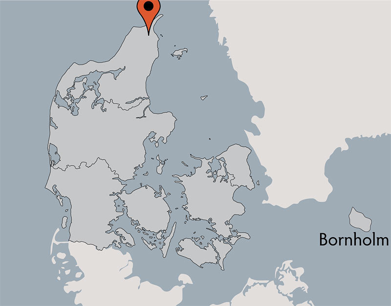 Karte von der Gruppenunterkunft 03453160 Gruppenhaus KONGEBAKKEN in Dänemark 9870 Sindal für Kinderfreizeiten