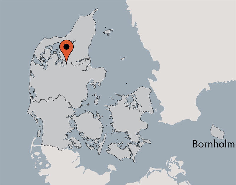 Karte von der Gruppenunterkunft 03453182 SKALS Efterskole in Dänemark 8832 Skals für Kinderfreizeiten