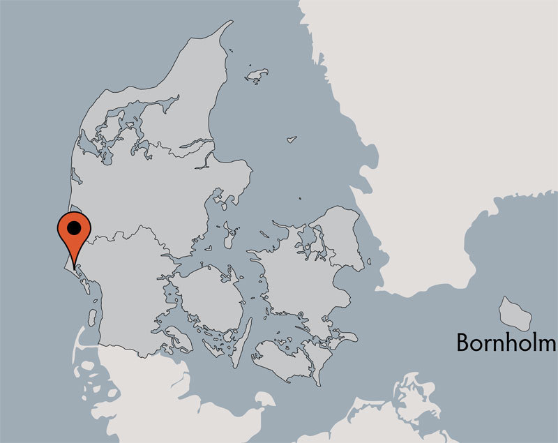 Karte von der Gruppenunterkunft 03453230 Kursuscenter HO LEJRSKOLE in Dänemark 6857 Blavand für Kinderfreizeiten