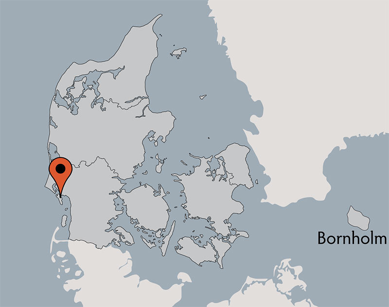 Karte von der Gruppenunterkunft 03453304 Gruppenhaus  FANØ in Dänemark 6720 Fanoe für Kinderfreizeiten