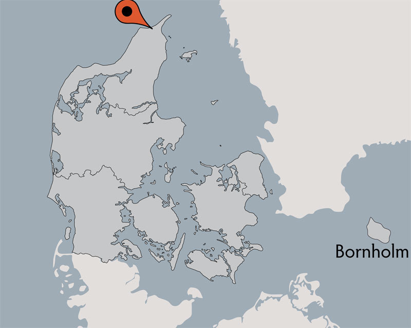 Karte von der Gruppenunterkunft 03453427 Gruppenhaus TANNISBUGT in Dänemark 9881 Bindslev für Kinderfreizeiten