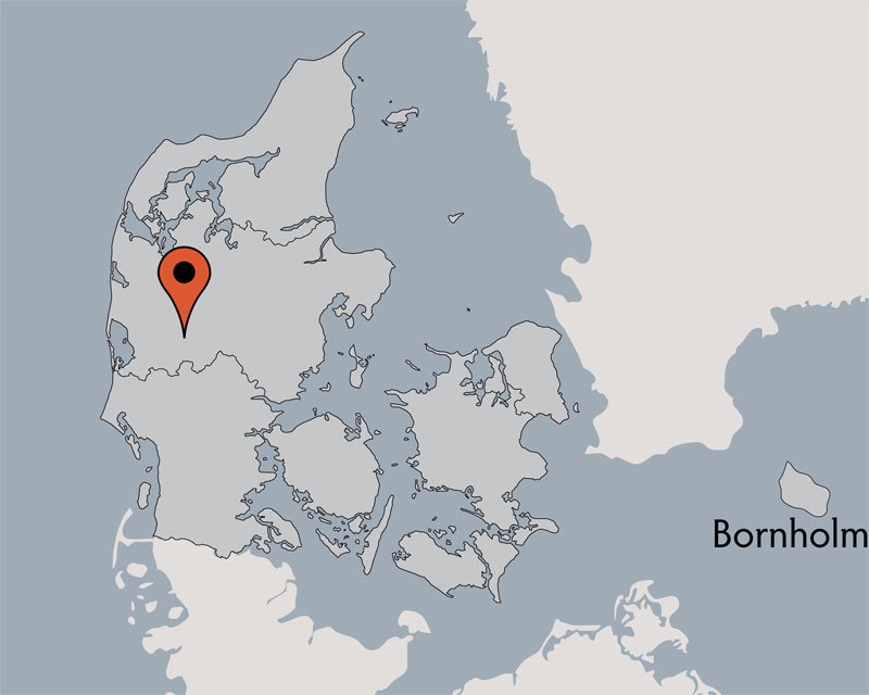 Karte von der Gruppenunterkunft 03453429 Gruppenhaus ASSING  in Dänemark 6933 Kibaek für Kinderfreizeiten