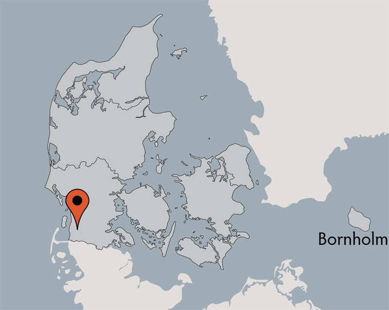 Karte von der Gruppenunterkunft 03453677 Gruppenhaus VISBY FRITIDSCENTER in Dänemark 6261 Bredebro für Kinderfreizeiten