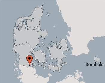 Karte von der Gruppenunterkunft 03453822 KLK-Gruppenhaus -  LILLE OKSEØ in Dänemark 6340 Krusaa für Kinderfreizeiten