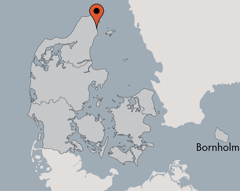 Karte von der Gruppenunterkunft 03453828 KLK-Gruppenhaus - SAEBYSTRAND in Dänemark 9300 Saeby für Kinderfreizeiten
