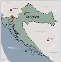 Aussenansicht vom Gruppenhaus 00380611 Gruppenmotel CRIKVENICA in Kroatien  Crikvenica für Gruppenfreizeiten