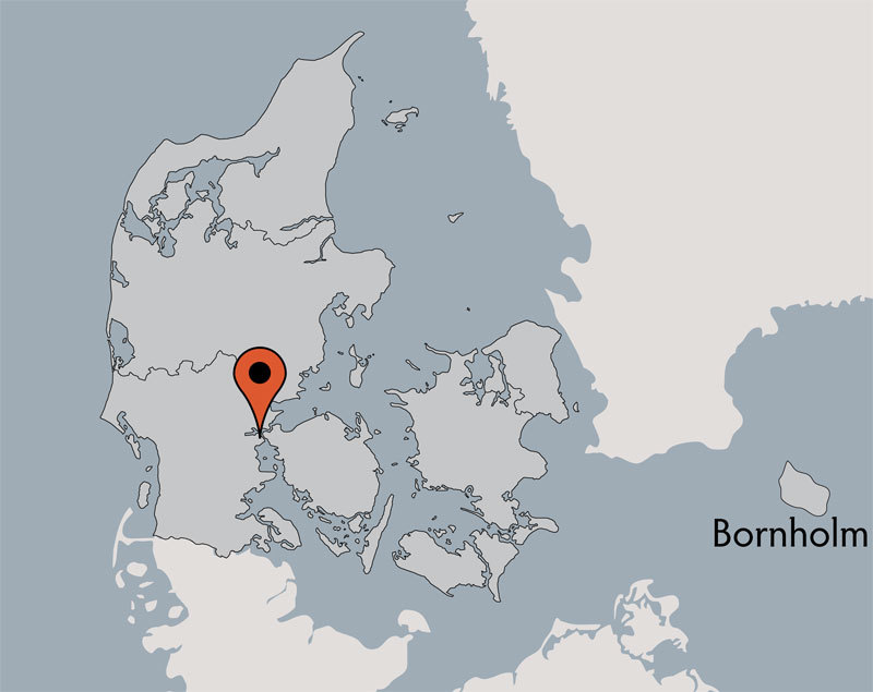 Karte von der Gruppenunterkunft 03453430 Gruppenhaus STENDERUPHAGELEJREN in Dänemark 6092 Sønder Stenderup für Kinderfreizeiten