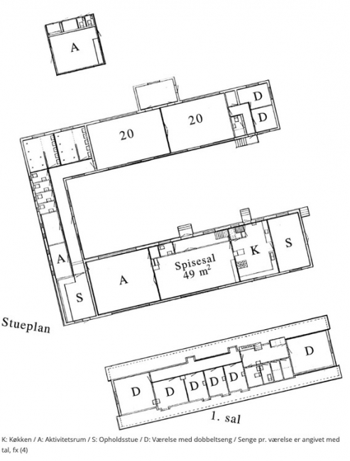 Grundrisse von der Gruppenunterkunft 03453812 KLK-Gruppenhaus - FRENNENAES in Dänemark 3740 Svaneke f�r Jugendfreizeiten