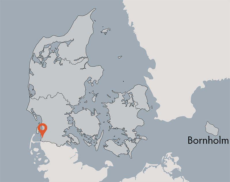Karte von der Gruppenunterkunft 03453468 HØJER Efterskole in Dänemark 6280 Højer für Kinderfreizeiten