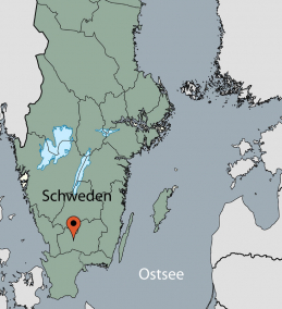 Karte von der Gruppenunterkunft 04464186 Gruppenhaus Sunnerbogarden in Dänemark 34013 Hamneda für Kinderfreizeiten
