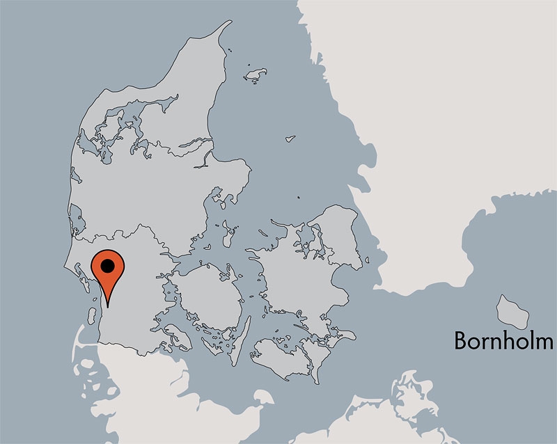 Karte von der Gruppenunterkunft 03453471 REJSBY EUROPŒISKE Efterskole in Dänemark 6780 Skœrbœk für Kinderfreizeiten