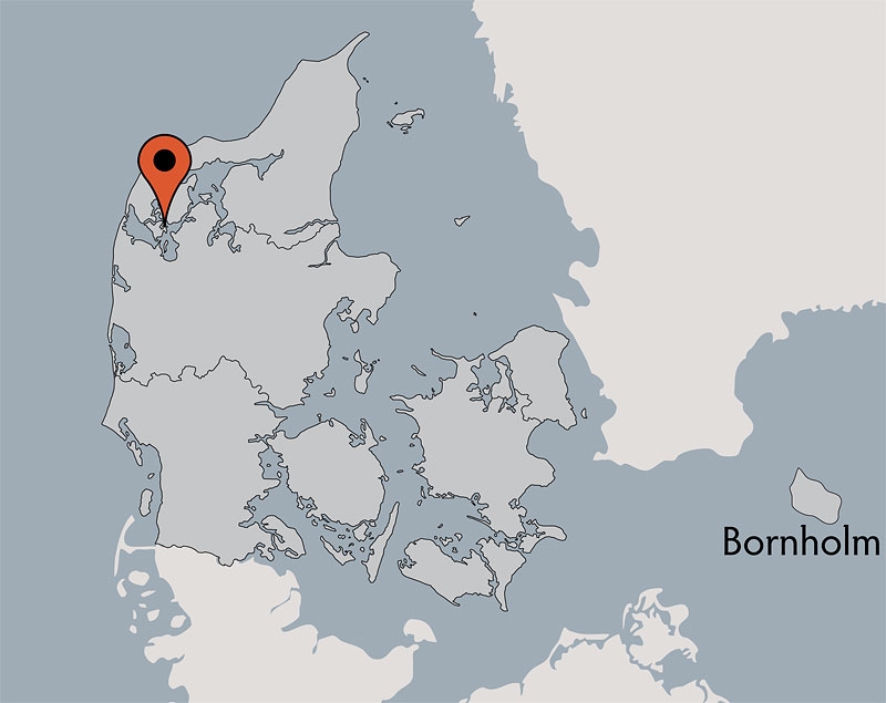 Karte von der Gruppenunterkunft 03453472 Jegindølejren (ehem. Efterskole) in Dänemark 7790 Thyholm für Kinderfreizeiten