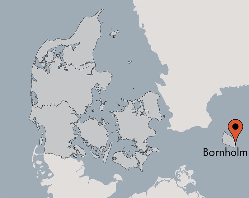 Karte von der Gruppenunterkunft 03453500 Gruppenhaus BETHESDA in Dänemark 3730 Nexoe für Kinderfreizeiten