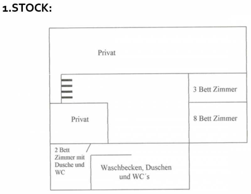 Grundrisse von der Gruppenunterkunft 07437004 Gruppenhaus BREITENBACH in D&auml;nemark  Breitenbach f&uuml;r Jugendfreizeiten