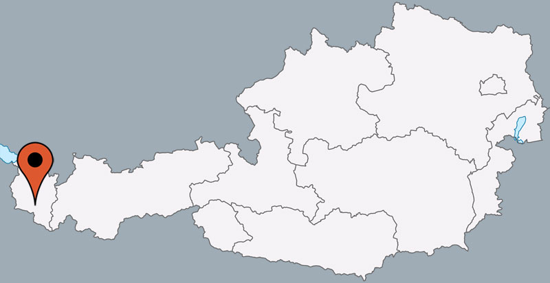 Karte vom Gruppenhaus 07437030 Gruppenhaus Tschagguns in Österreich 6774 Tschagguns f&uuml;r Gruppenreisen