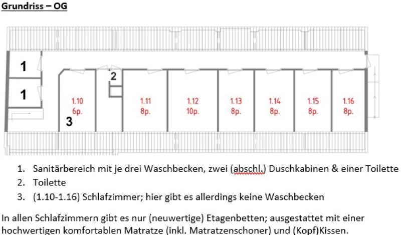 Grundrisse von der Gruppenunterkunft 03315712 Gruppenhaus DE VAARSEL in D&auml;nemark 5712 LM Someren f&uuml;r Jugendfreizeiten