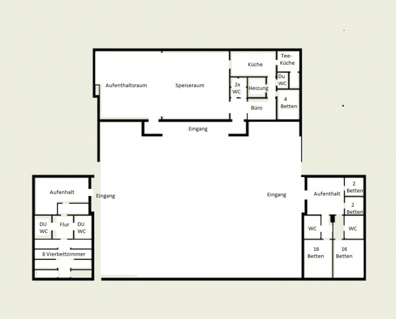 Grundrisse von der Gruppenunterkunft 03453410 Paaruplejren in Dänemark 7442 Engesvang f�r Jugendfreizeiten