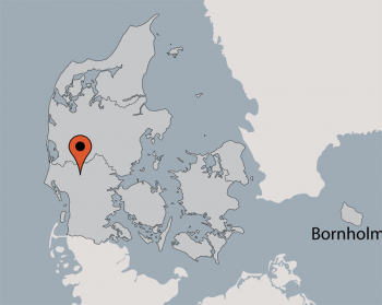 Karte vom Gruppenhaus 03453480 Efterskolen Play in Dänemark 7200 Grindsted f&uuml;r Gruppenreisen