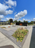 Terrassenbilder vom Selbstversorgerhaus 03453480 Play Efterskole in Dänemark 7200 Grindsted f�r Jugendfreizeiten