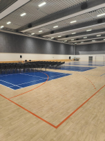 Bilder der Sporthalle vom Selbstversorgerhaus 03453480 Play Efterskole in Dänemark 7200 Grindsted f�r Gruppenreisen